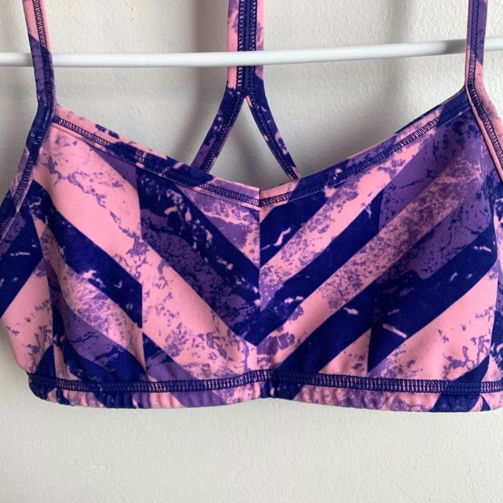 Ivivva Pink & Purple Chevron Sports Bra - Picture 5 of 6